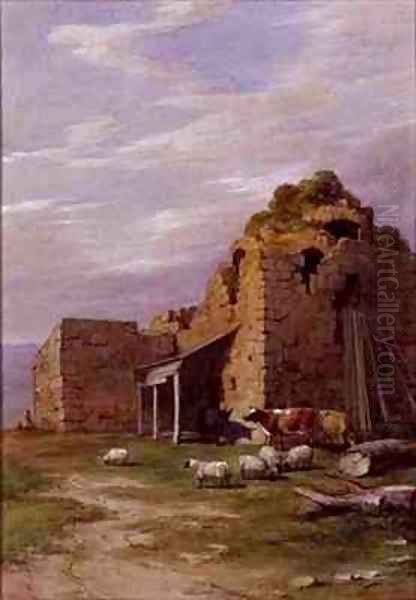 Colqhouny Castle Oil Painting by James William Giles