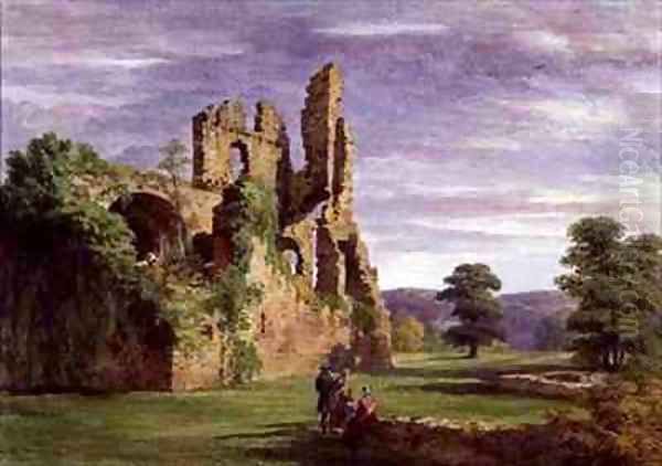 Gight Castle Oil Painting by James William Giles