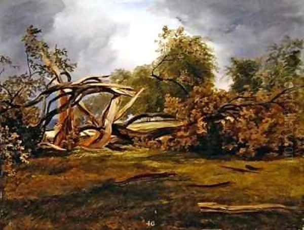 The Blasted Oak Oil Painting by James William Giles