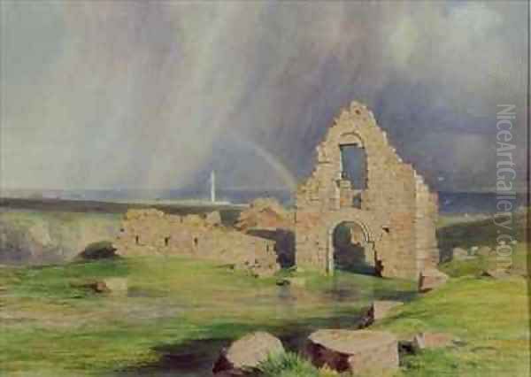 Upper Boddam Castle Oil Painting by James William Giles