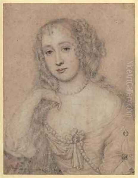 Portrait drawing of a lady Oil Painting by John Greenhill