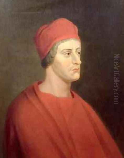 Portrait of the actor Henry Harris as Wolsey from William Shakespeares Henry VIII Oil Painting by John Greenhill