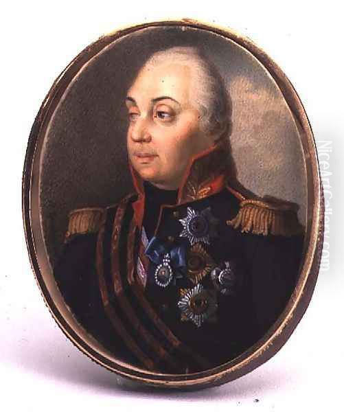 Portrait of Prince Mikhail Kutuzov Oil Painting by Ivan Grigorievich Grigoriev