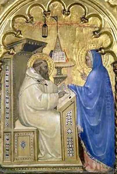 The Virgin appearing to St Bernard Oil Painting by Milano Giovanni da