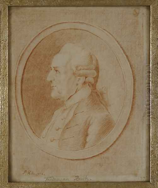 Wilhelm Friedrich Bach Oil Painting by P. Guelle or Gulle