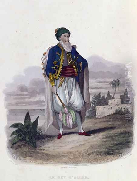 Hussein Pacha 1765-1838 the Last Dey of Algiers Oil Painting by Guerin, Th.