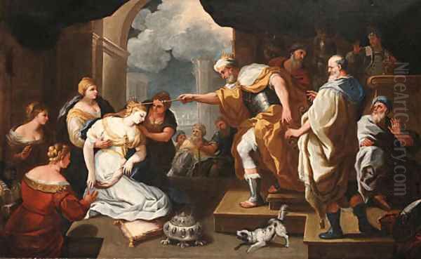 Esther before Ahasuerus Oil Painting by Luca Giordano