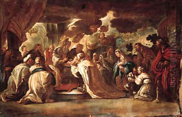 The Adoration of the Shepherds; and The Circumcision Oil Painting by Luca Giordano