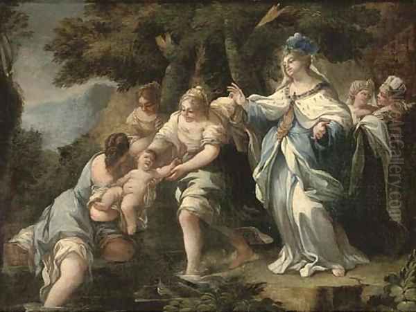 The Finding of Moses Oil Painting by Luca Giordano