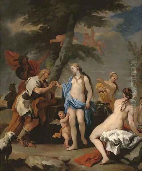 The Judgement of Paris Oil Painting by Luca Giordano