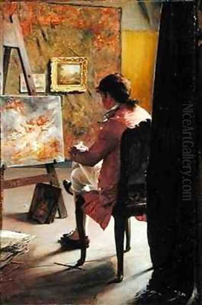 The Painter Oil Painting by Ignaz-Marcel Gaugengigl