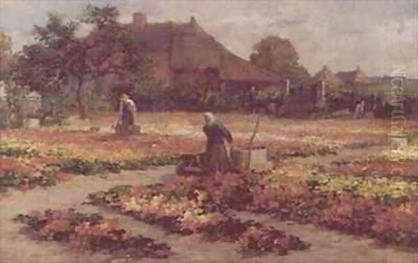 The Market Garden Oil Painting by Cesar Geezinck