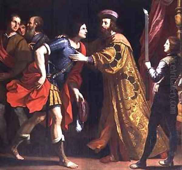 The Leave Taking of Cato Uticensis Oil Painting by Ercole Gennari