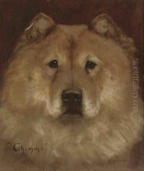 Chimmo the Chow Chow Oil Painting by Monica Gray