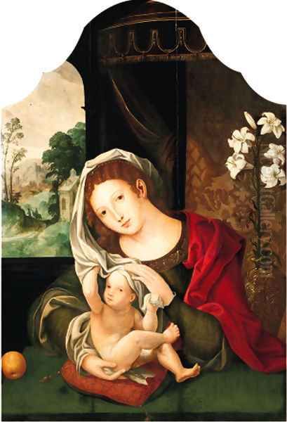 The Madonna and Child Oil Painting by Jan Mabuse