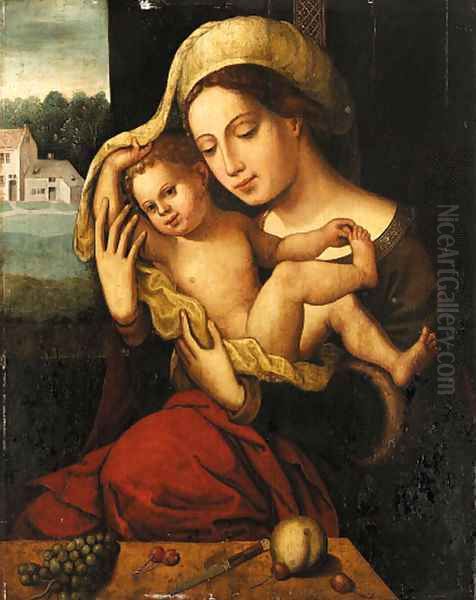 The Virgin and Child Oil Painting by Jan Mabuse