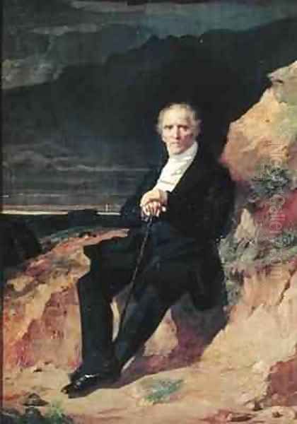 Portrait of Charles Fourier 1772-1837 Oil Painting by Jean Francois Gigoux