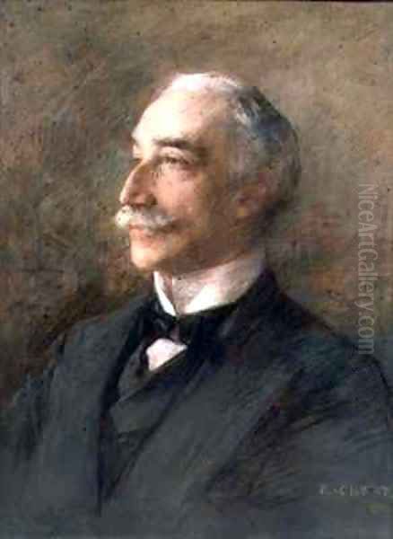 Portrait of Sir Edward Sassoon 1856-1912 Oil Painting by Rene Joseph Gilbert