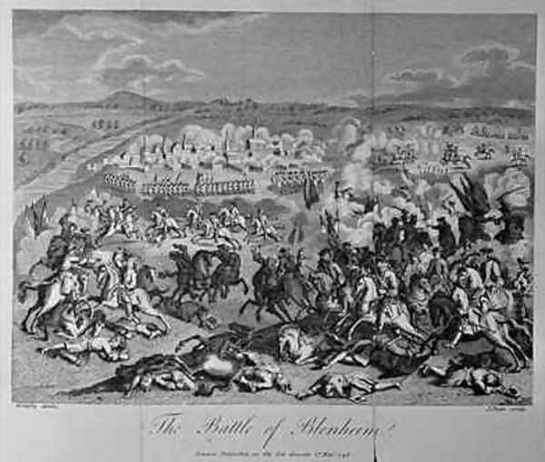 The Battle of Blenheim in 1704 2 Oil Painting by Godefroy, Jean