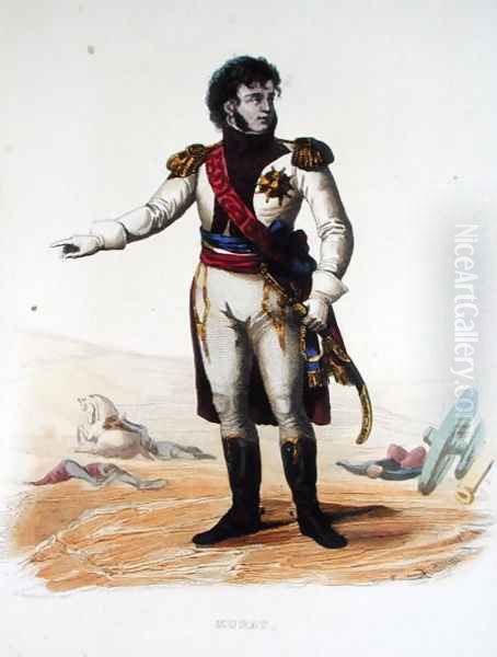 Portrait of Joachim Murat from Le Plutarque Francais Oil Painting by Guilleminot, Armand