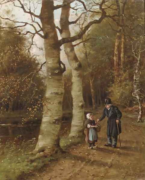 The little saleswoman Oil Painting by Adriaan Marinus Geijp