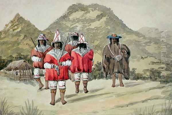 Indios dansantes Oil Painting by Alfred Gustin