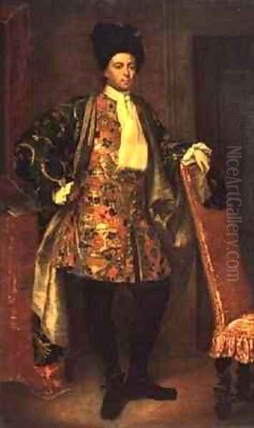 Portrait of Count Giovanni Battista Vailetti Oil Painting by Giuseppe (Fra Vittore Galgario) Ghislandi