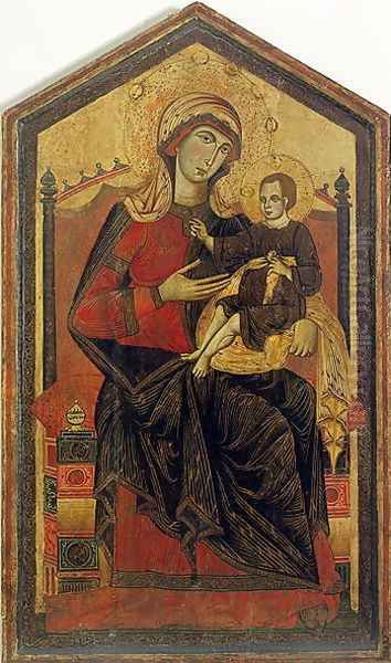 Madonna and Child Enthroned Oil Painting by Siena Guido da