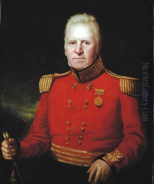 Portrait of Sir David Baird (1757-1829) Wearing the Honorable East India Company Gold Medal from the Egyptian Campaign of 1801 Oil Painting by Sir John Watson-Gordon