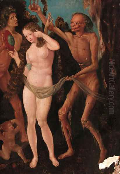 Death and the Virgin Oil Painting by Hans Baldung Grien