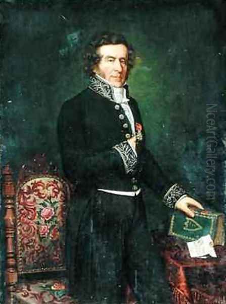 Pierre Calemard de La Fayette 1783-1873 Oil Painting by Emile Giraud