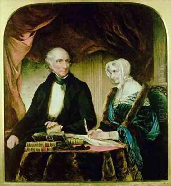 Portrait of William and Mary Wordsworth Oil Painting by Margaret Gillies