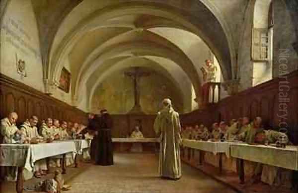 The Refectory Oil Painting by Theophile (Francois Theophile Etienne) Gide