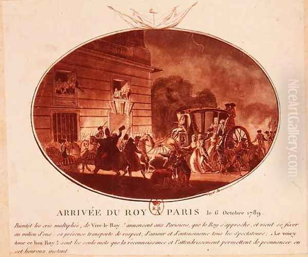 The Arrival of the King in Paris on 6th October 1789 Oil Painting by Guyot, Laurent