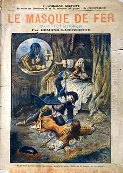 Le Masque de Fer cover of novel by Edmond Ladoucette Oil Painting by Gerlier