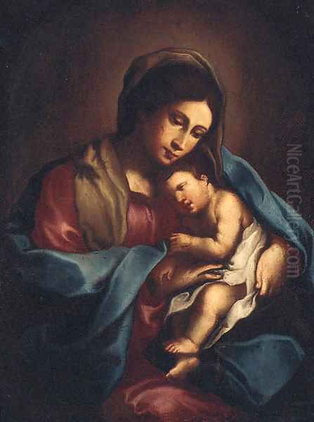 The Madonna and Child Oil Painting by Giovanni Francesco Barbieri