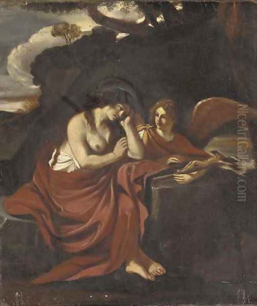 The Penitent Magdalen Oil Painting by Giovanni Francesco Barbieri