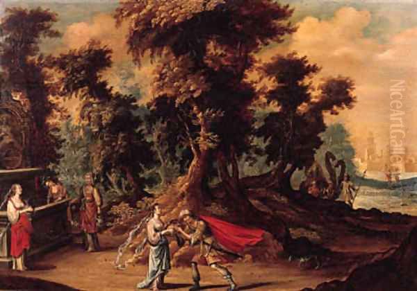 Jacob and Rachel Oil Painting by Abraham Govaerts