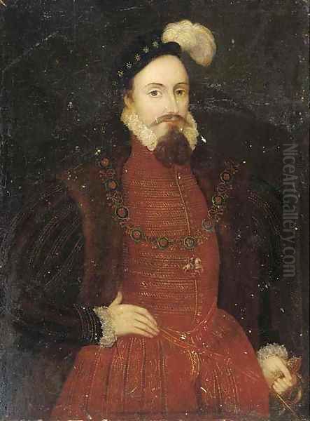 Portrait of a gentleman Oil Painting by Marcus The Younger Gheeraerts