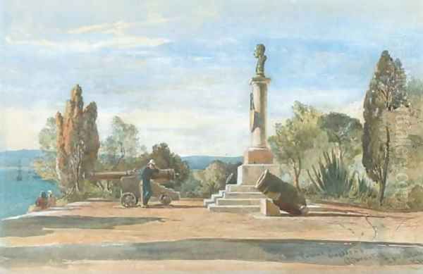 Public gardens, Gibraltar Oil Painting by Edward Alfred Angelo Goodall