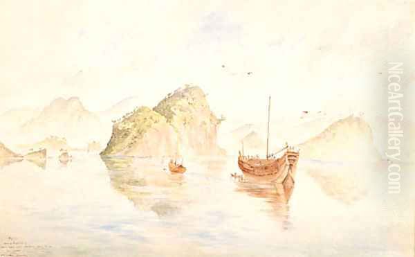 Nagasaki - Isle of Pappenburg Oil Painting by Miss Constance Frederica Gordon-Cumming