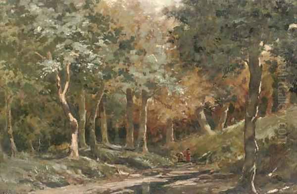 A walk in the woods Oil Painting by Vincenzo Giovannini