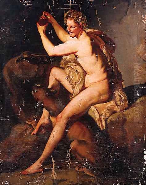 Bacchus Oil Painting by Gaetano Gandolfi