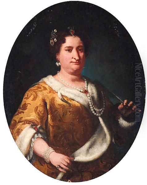 Portrait of a lady Oil Painting by Vittore Ghislandi