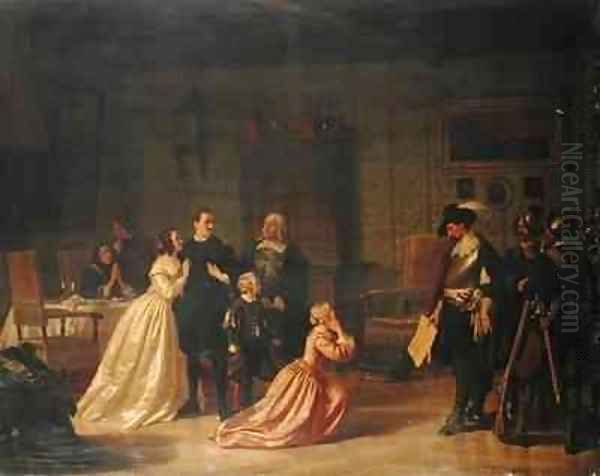 The Arrest of a Patrician During the Thirty Year War Oil Painting by Johann Geyer