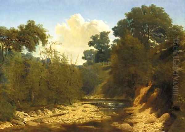 The streambed Oil Painting by Nordahl Grove