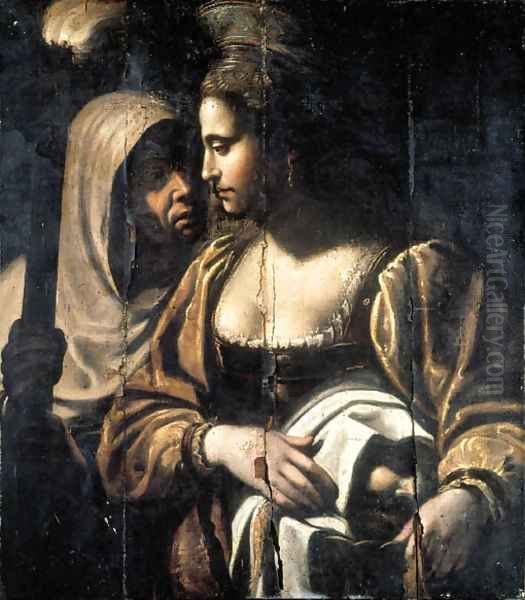 Judith with the head of Holofernes Oil Painting by Antiveduto Grammatic