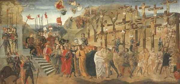 The Martyrdom of Saint Achatius and the Ten Thousand Martyrs Oil Painting by Davide Ghirlandaio