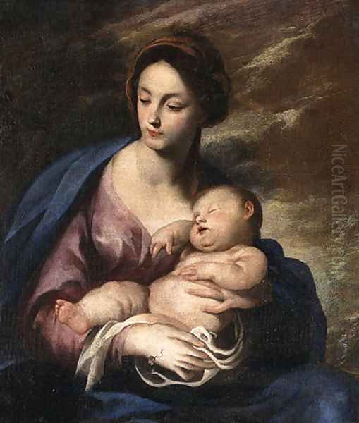 The Madonna and Child Oil Painting by Francesco Guarino