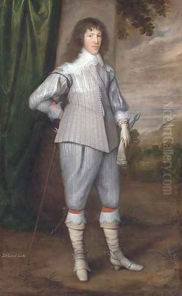 Portrait of Dutton, 3rd Baron Gerard, of Bromley, Staffordshire Oil Painting by George Geldorp